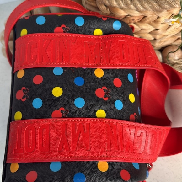 Disney Parks The Minnie Mouse ROCKIN' MY DOTS Satchel Purse - Picture 5 of 8